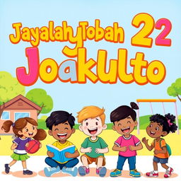 A vibrant illustration featuring the phrase "Jayalah Jobokuto 2" in bold, playful lettering at the top