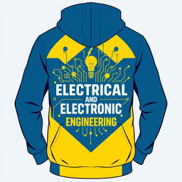 A stylish and modern hoodie design for electrical and electronic engineering students