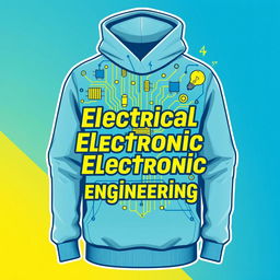 A stylish and modern hoodie design for electrical and electronic engineering students