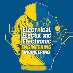 A stylish and modern hoodie design for electrical and electronic engineering students