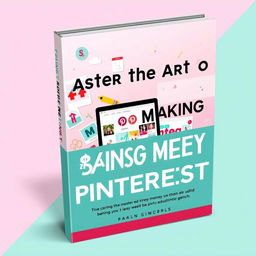 A sleek eBook cover design for "Master the Art of Making Money on Pinterest"