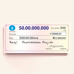 A realistic and detailed illustration of a pay cheque