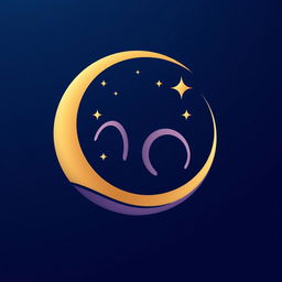 A modern, elegant astrology logo featuring a stylized star sign symbol intertwined with celestial elements like a crescent moon and twinkling stars