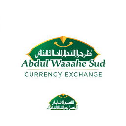 A modern and elegant logo design for a currency exchange and transfer company named 'Abdul Wahab Sud Currency Exchange'