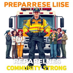 A stunning poster for civil defense that effectively showcases its importance and themes of safety and preparedness
