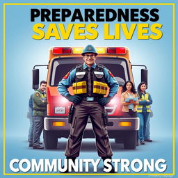 A stunning poster for civil defense that effectively showcases its importance and themes of safety and preparedness