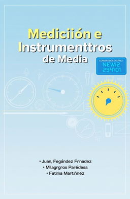 A visually appealing cover page for a science or engineering course titled 'Medición e Instrumentación'