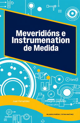 A visually appealing cover page for a science or engineering course titled 'Medición e Instrumentación'