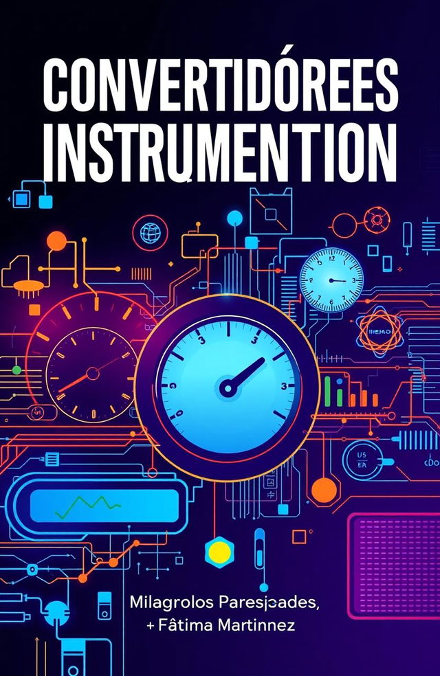 A visually appealing cover page for a science or engineering course titled 'Medición e Instrumentación'