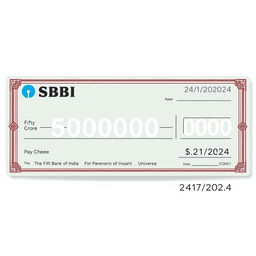 A realistic pay cheque design featuring the name 'Pratiksha Prajith' prominently at the top