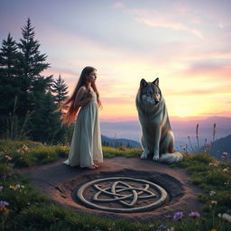 A surreal landscape representing the cycle of life and death, signifying rebirth