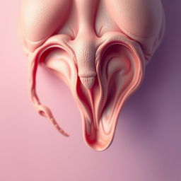 A beautifully detailed artistic representation of a vagina, showcasing the intricate textures and colors found in human anatomy