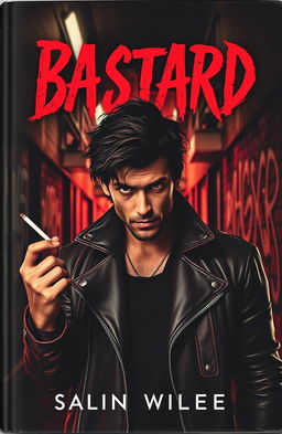 A striking book cover featuring a powerful and enigmatic figure embodying the concept of a 'bastard