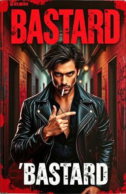 A striking book cover featuring a powerful and enigmatic figure embodying the concept of a 'bastard