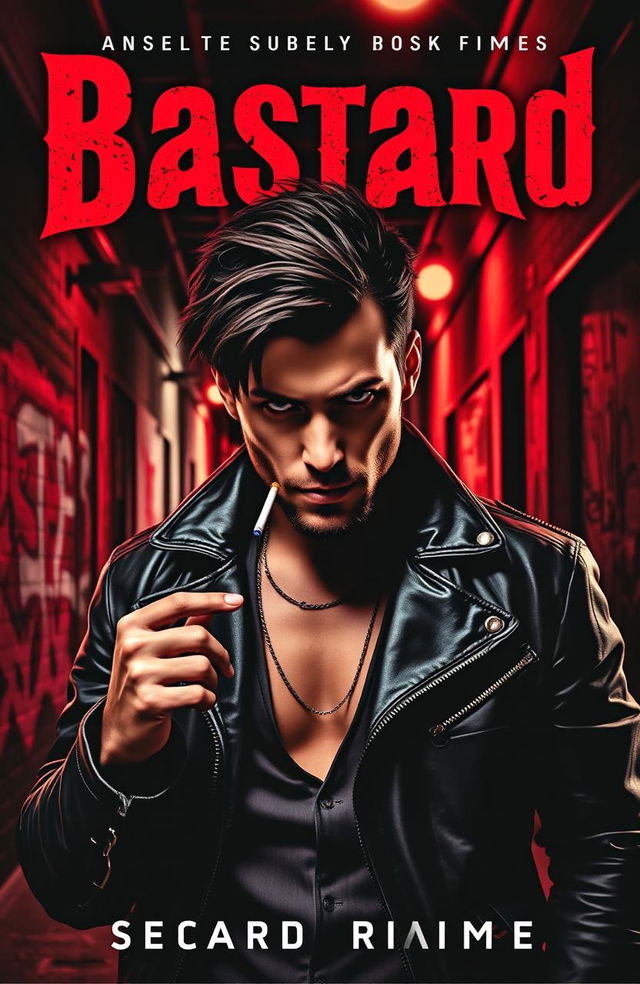 A striking book cover featuring a powerful and enigmatic figure embodying the concept of a 'bastard