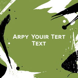 A visually striking background suitable for writing text, featuring a blend of army green, white, and black colors