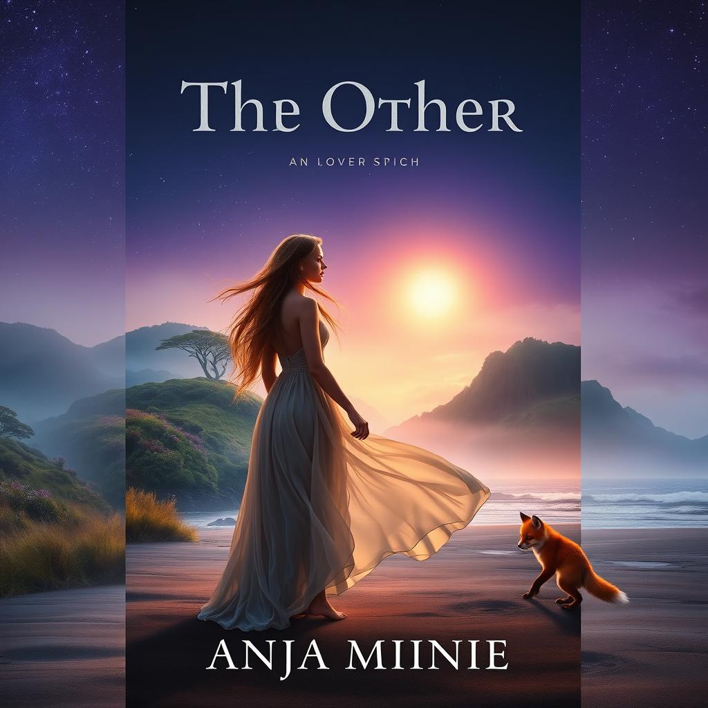 A stunning and mysterious book cover for 'The Other' by Anja Mienie, featuring an enchanting scene that captures the essence of the mystical Island
