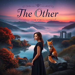 A captivating and mysterious book cover for 'The Other' featuring the enchanting Island of Thrylos