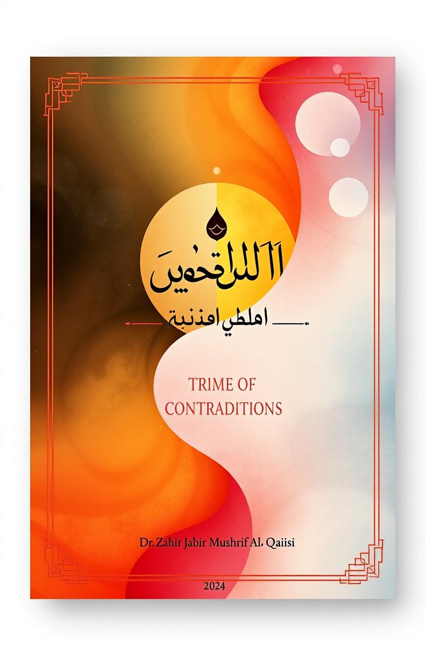 A book cover design for a poetry collection titled 'قبيلة متناقضات' (Tribe of Contradictions) by Dr