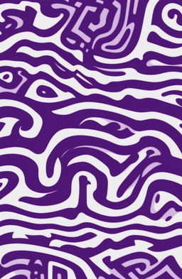 This is a high-quality digital art of a purple graphic tee with a detailed maze design