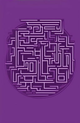 This is a high-quality digital art of a purple graphic tee with a detailed maze design