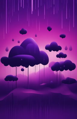 This is a high-quality digital art image of a vibrant purple graphic t-shirt featuring a modern, abstract print symbolizing 'Purple Rain'