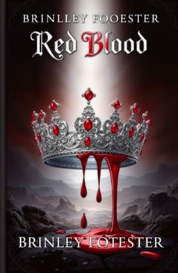 A realistic fantasy book cover featuring an ornate silver crown adorned with red gems, positioned prominently in the center