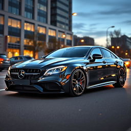 A unique car design that merges the body of a Mercedes CLS with all parts and features of an Audi RS6