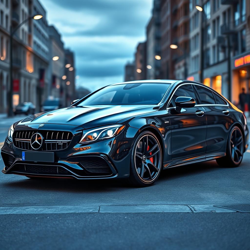 A unique car design that merges the body of a Mercedes CLS with all parts and features of an Audi RS6