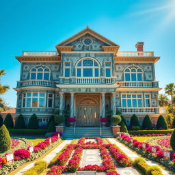 A stunningly designed house made entirely from one-hundred thousand-dollar bills