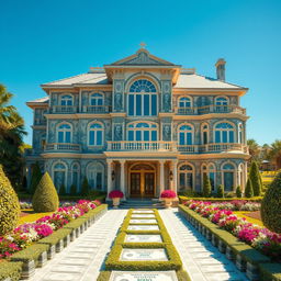 A stunningly designed house made entirely from one-hundred thousand-dollar bills