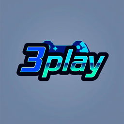 A modern and sleek logo design for a gameplay channel named '3play'