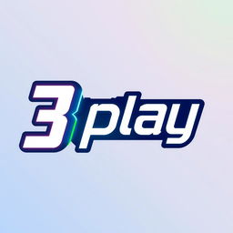 A modern and sleek logo design for a gameplay channel named '3play'
