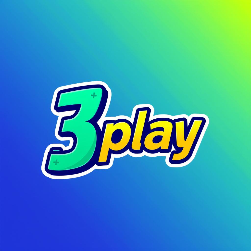 A logo for a YouTube gameplay channel named '3play', showcasing a modern and engaging design