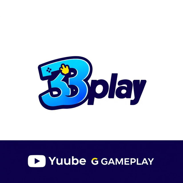 A logo for a YouTube gameplay channel named '3play', showcasing a modern and engaging design