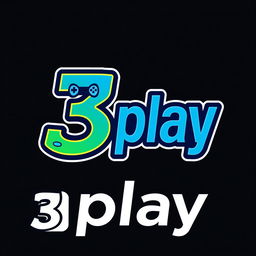 A logo for a YouTube gameplay channel named '3play', showcasing a modern and engaging design