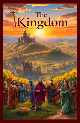 An engaging and visually appealing cover design for a history book titled 'The Kingdom'