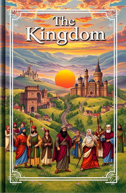 An engaging and visually appealing cover design for a history book titled 'The Kingdom'