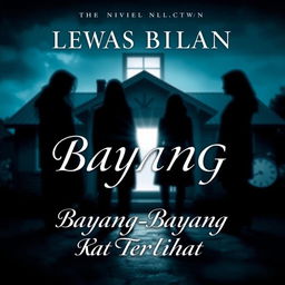 A novel cover for 'Bayang-Bayang Tak Terlihat' by Lewas Bilan, focusing on family drama, emotional tension, and loss