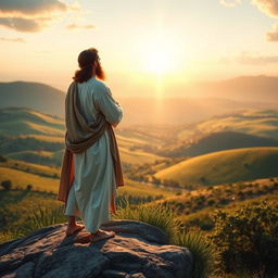 A serene and inspiring scene depicting divine guidance and companionship