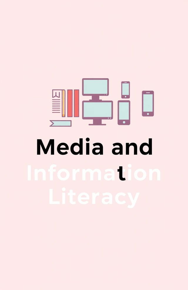 A simple and visually appealing graphic design featuring the theme of Media and Information Literacy