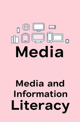 A simple and visually appealing graphic design featuring the theme of Media and Information Literacy
