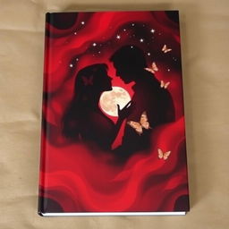 A captivating book cover featuring a color theme of red and black with abstract art transformed into flowing waves of color