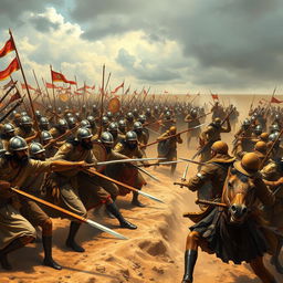 A historical depiction of the Third Battle of Panipat, featuring the fierce clash between the Maratha Empire and Afghan ruler Ahmad Shah Durrani on January 14, 1761