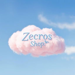 A whimsical pink cloud gently floating in a blue sky