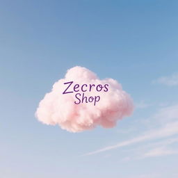 A whimsical pink cloud gently floating in a blue sky
