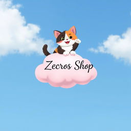 A whimsical pink cloud gently floating in a blue sky