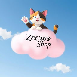 A whimsical pink cloud gently floating in a blue sky