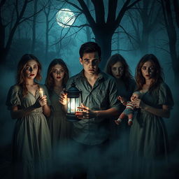 A dark and eerie scene inspired by a horror movie