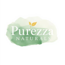 An Italian logo design for 'Purezza Naturals' featuring an elegant combination of a serif font for 'Purezza' and a sans-serif font for 'Naturals'